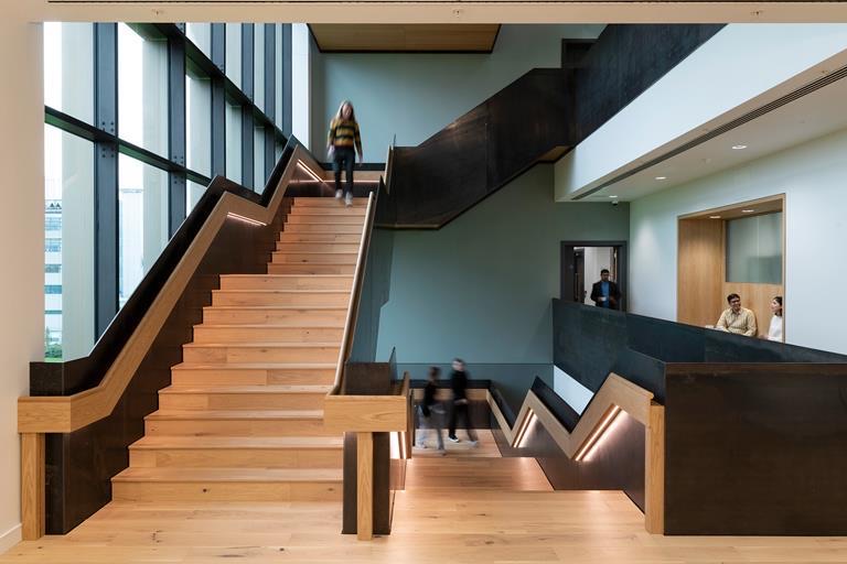 The central staircase inside the LMS building